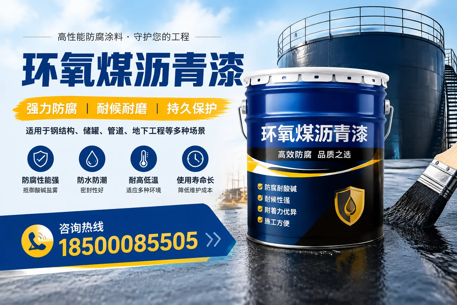 环氧煤沥青漆在工业中的应用,图木舒克企业的选择